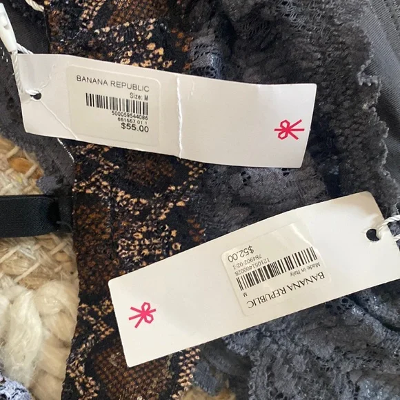 NWT 2 Medium Cosabella Bralette Lace animal print Nude flirty bandeau strapless - Picture 9 of 10